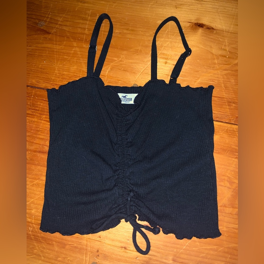Hollister black tan top